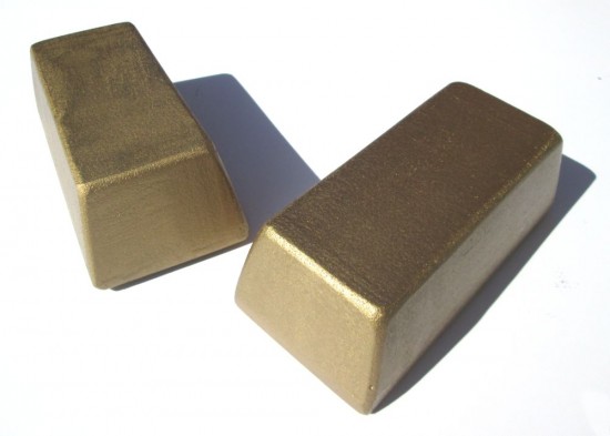 gold-bars-painted-styrofoam