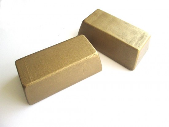 gold-bars-painted-styrofoam-interior