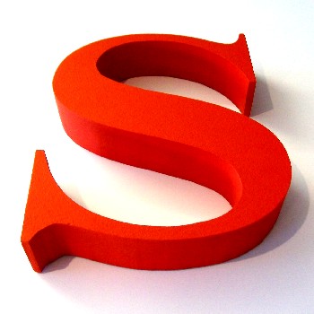 red-letter-s | Polystyrene Letters and Logos