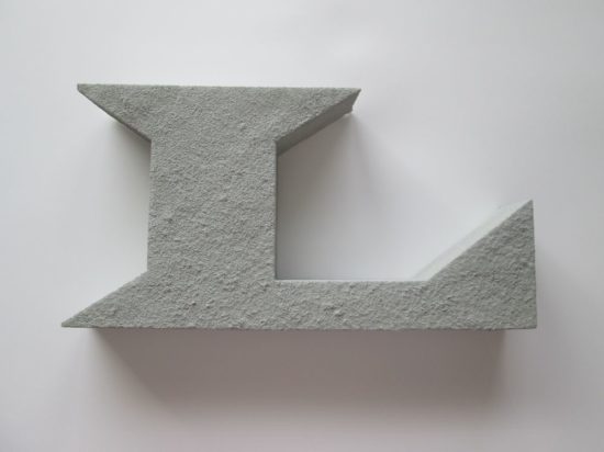 textured 3D letters